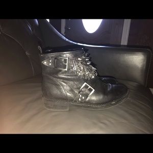 Zara studded biker bootie